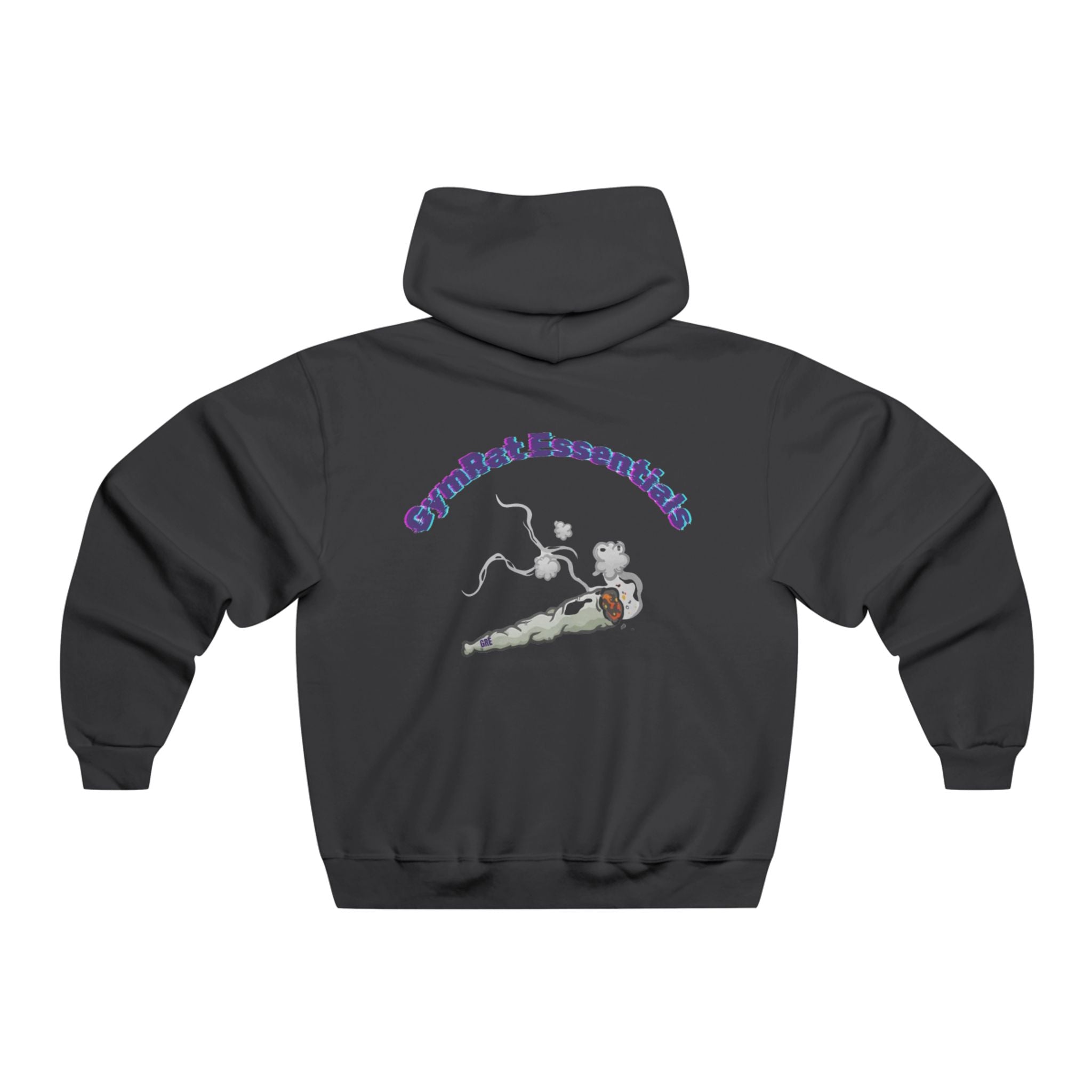 Hoodie - Gym Rat Essentials Smoked Joint Graphic Hooded Sweatshirt