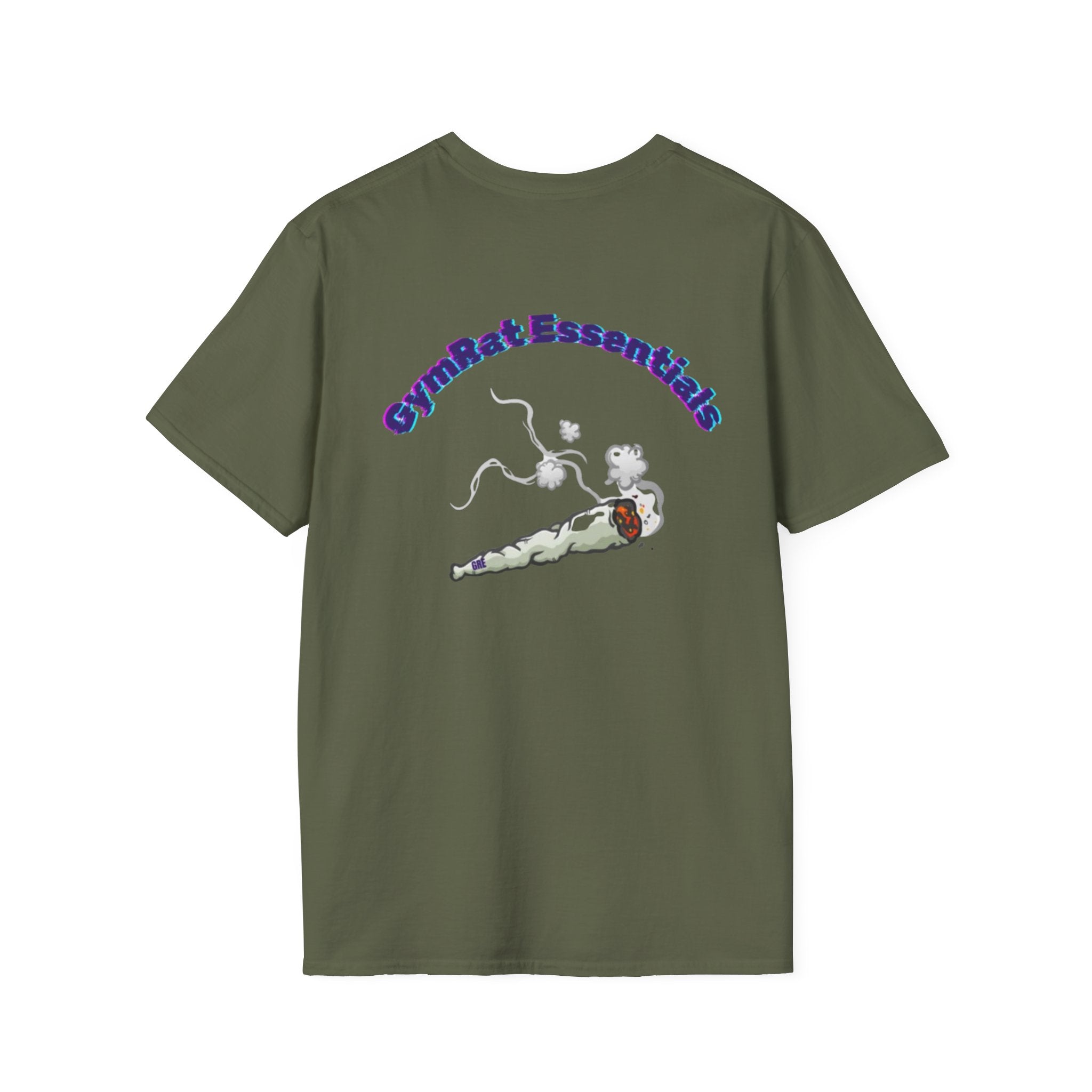 Gym Rat T‑Shirt – 'Gym Rat Essentials' Muscle Rat Lifting Dumbbells Tee