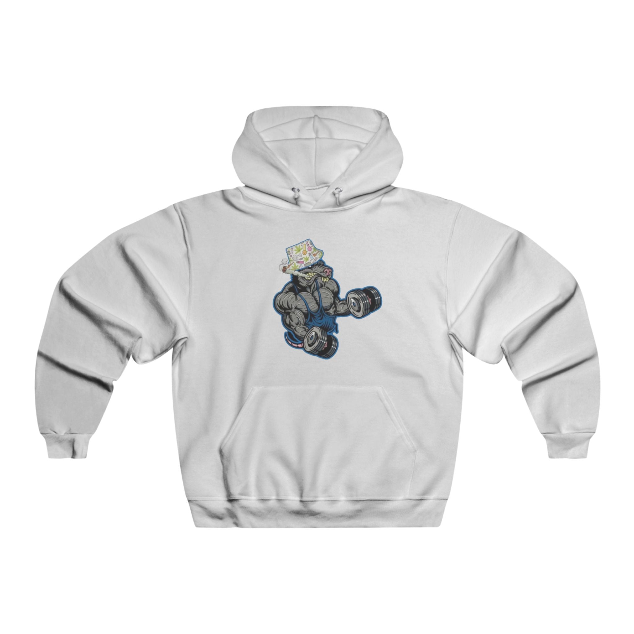 Hoodie - Gym Rat Essentials Smoked Joint Graphic Hooded Sweatshirt