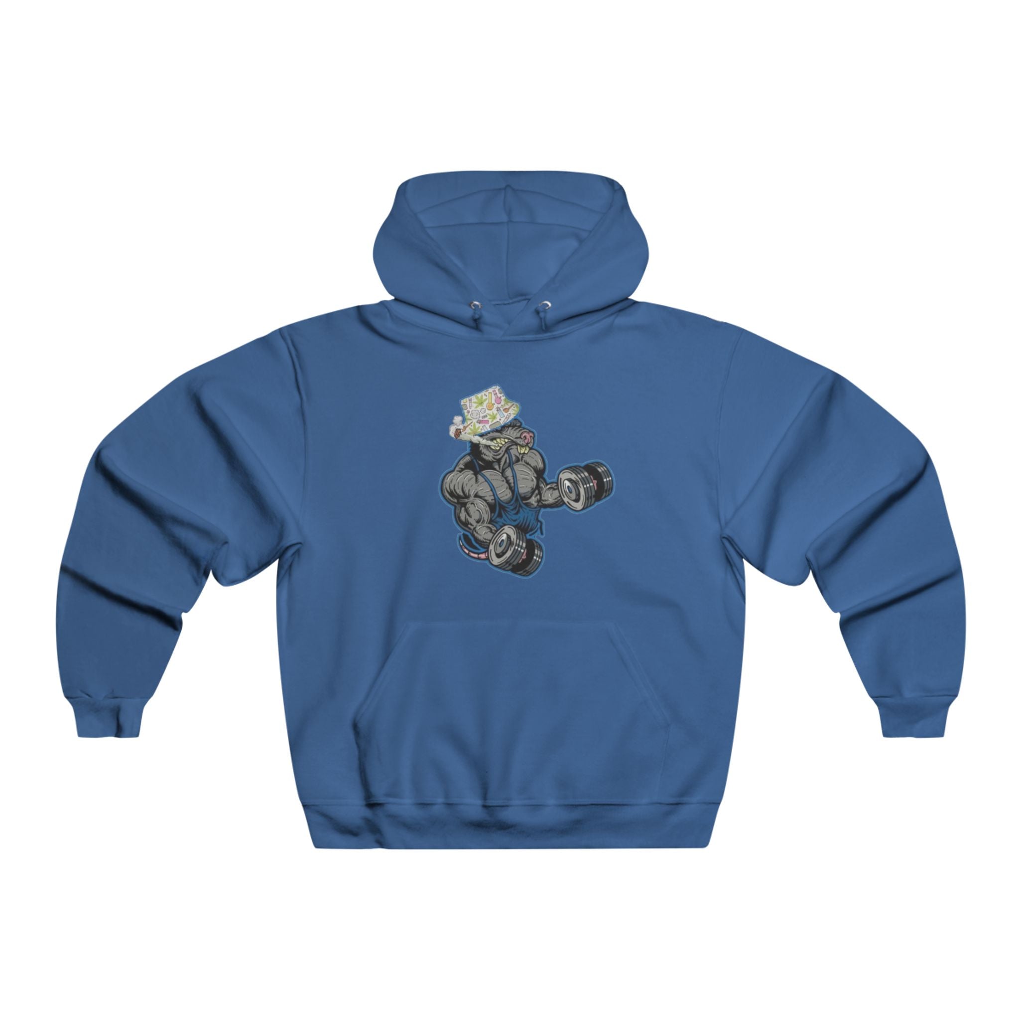 Hoodie - Gym Rat Essentials Smoked Joint Graphic Hooded Sweatshirt