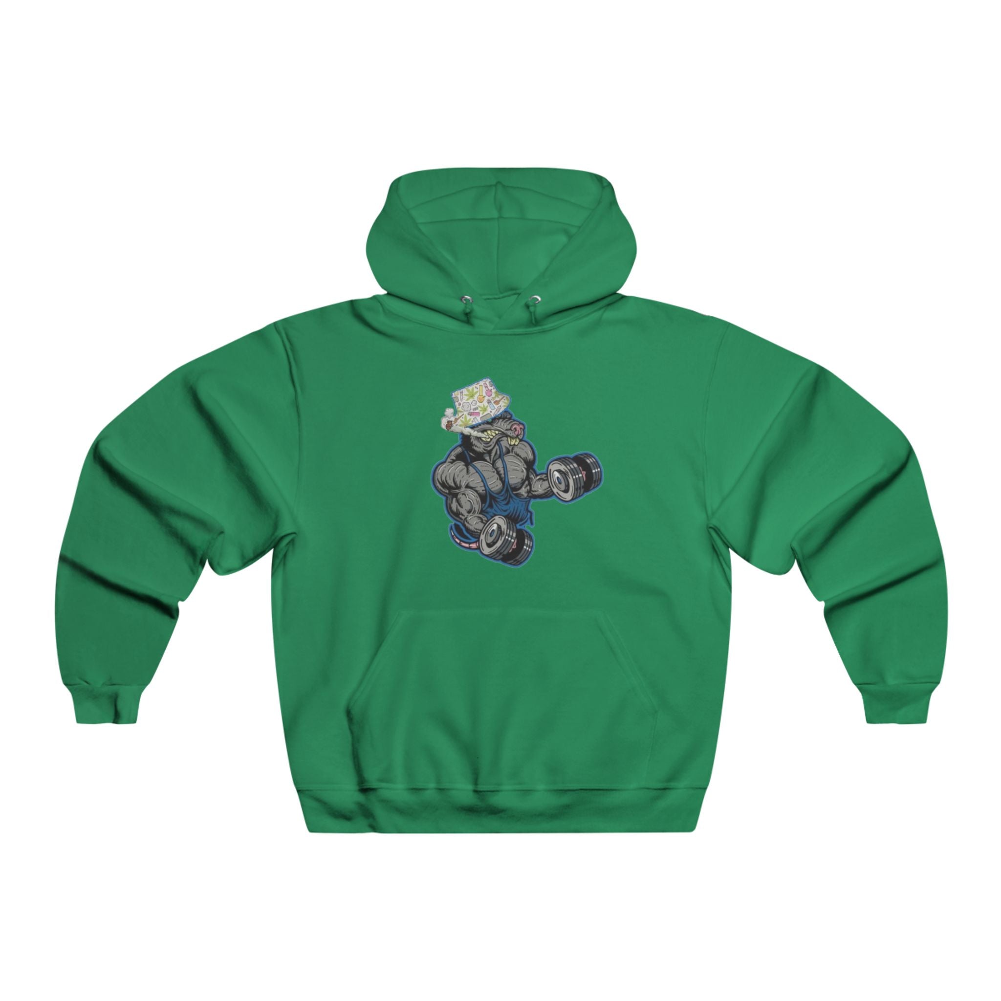 Hoodie - Gym Rat Essentials Smoked Joint Graphic Hooded Sweatshirt