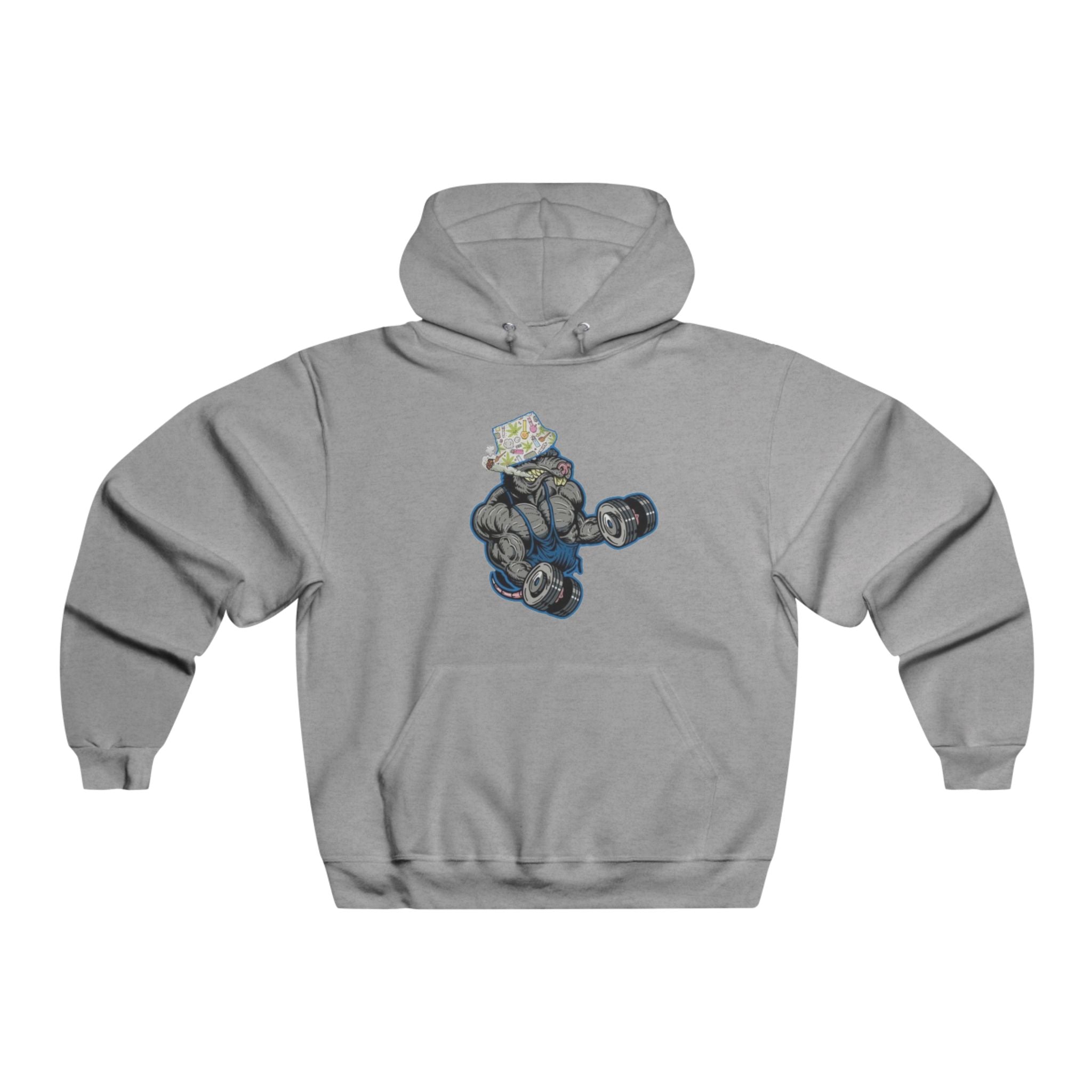 Hoodie - Gym Rat Essentials Smoked Joint Graphic Hooded Sweatshirt