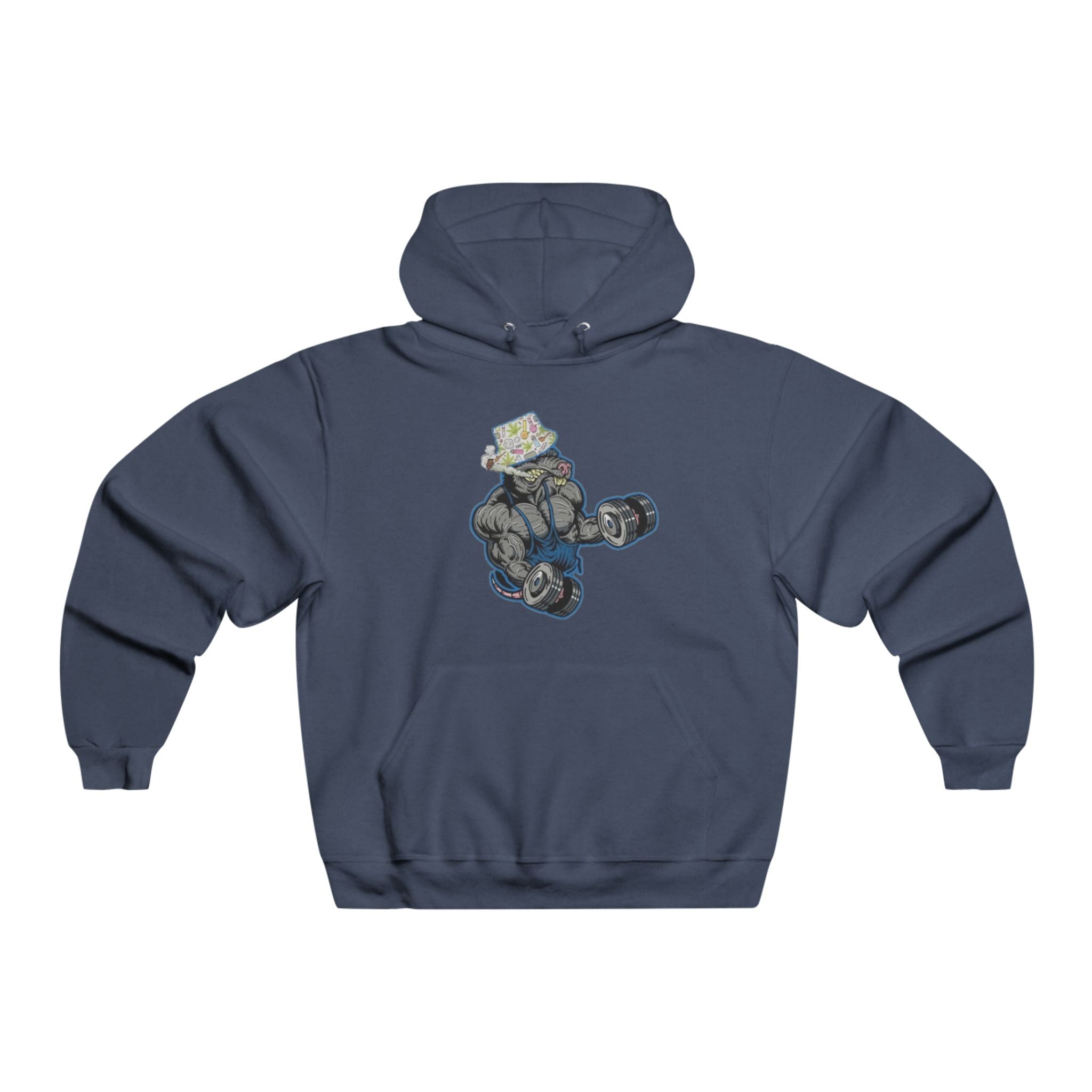 Hoodie - Gym Rat Essentials Smoked Joint Graphic Hooded Sweatshirt